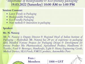 Session on New Trends in Packaging in association with Indian Institute of Packaging (Hyderabad)